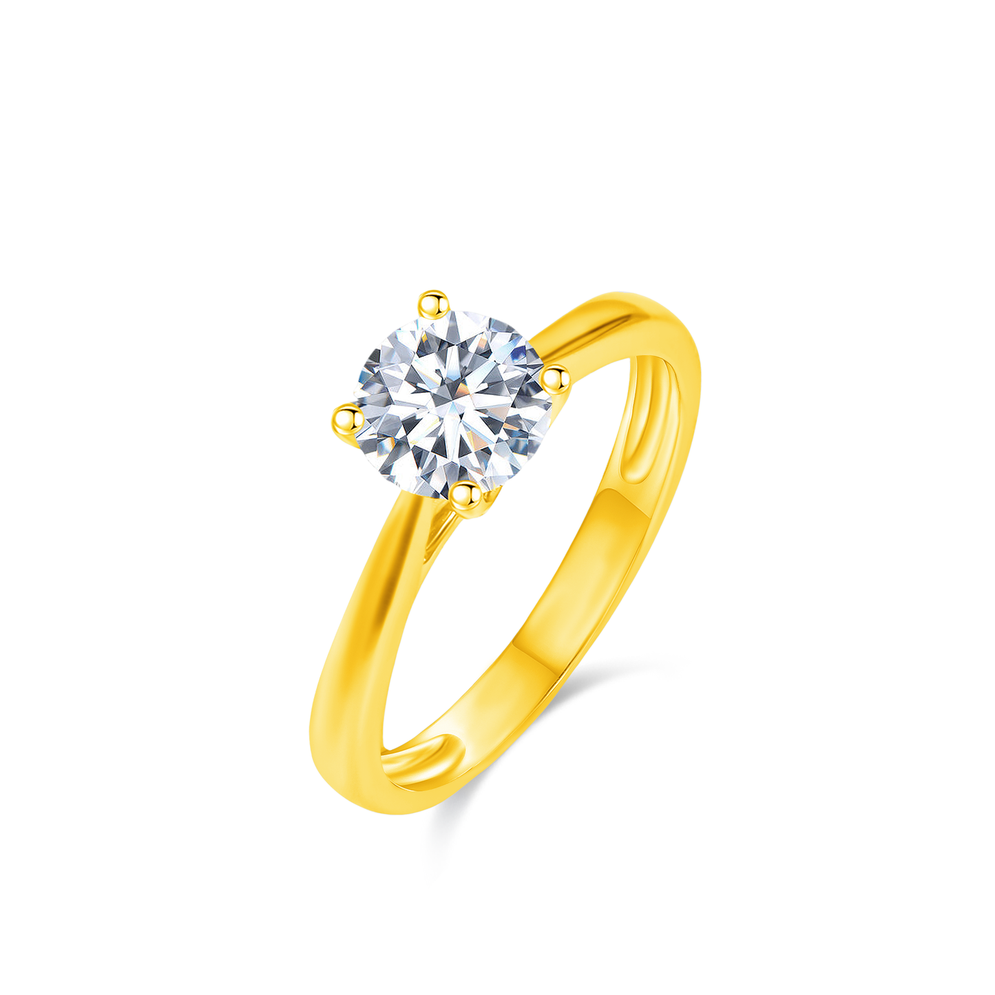TAKA Jewellery 10K Gold Lab Grown Diamond Classic Solitaire Ring