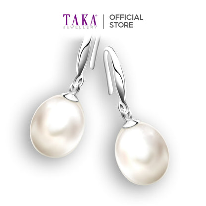 TAKA Jewellery Lustre Pearl Earrings 9K Gold