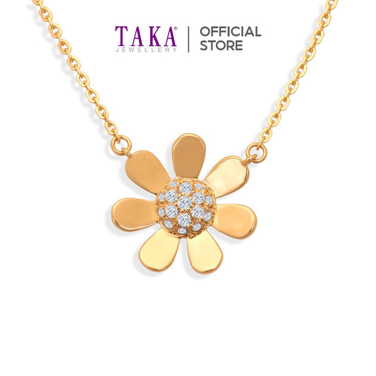 TAKA Jewellery Flower Diamond Necklace 18K