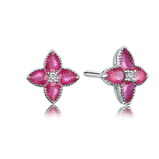 TAKA Jewellery Spectra Sapphire / Emerald / Ruby Diamond Earrings 18K