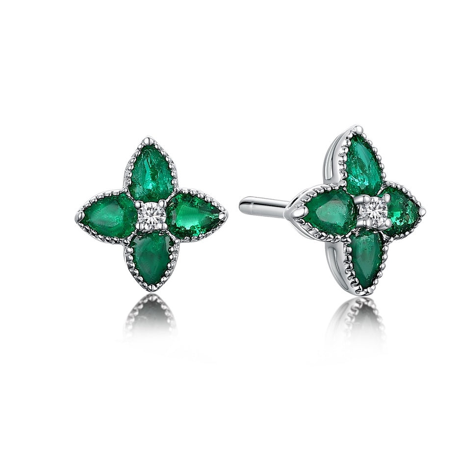 TAKA Jewellery Spectra Sapphire / Emerald / Ruby Diamond Earrings 18K