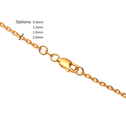 TAKA Jewellery 916 Gold Link Chain 十字链