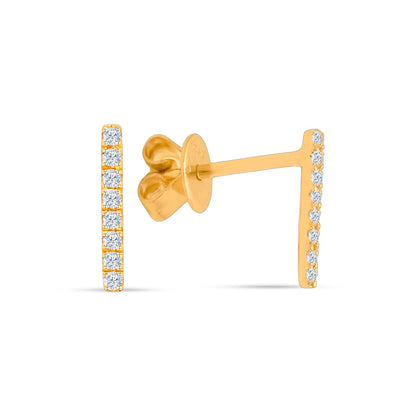 TAKA Jewellery Gold Diamond Earrings 9K