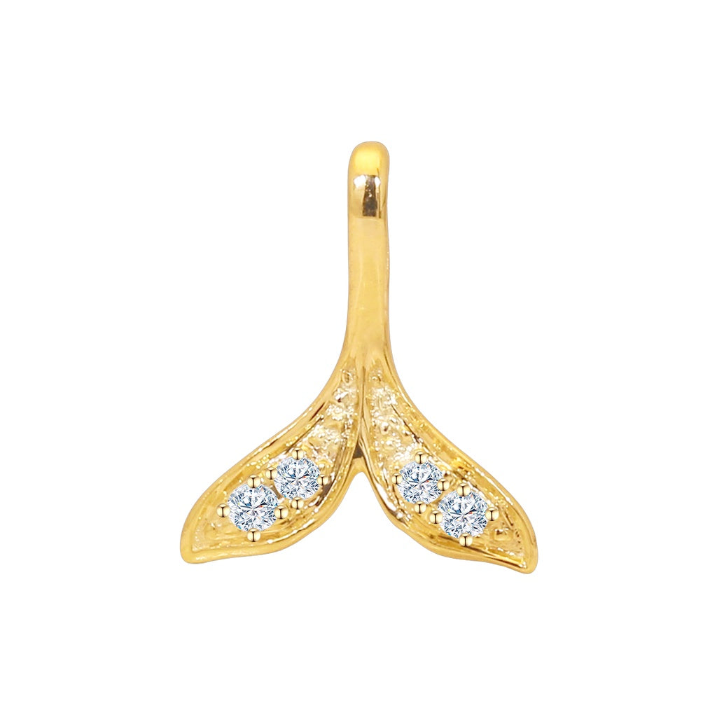 TAKA Jewellery Diamond Mermaid Tail Pendant 9K Gold