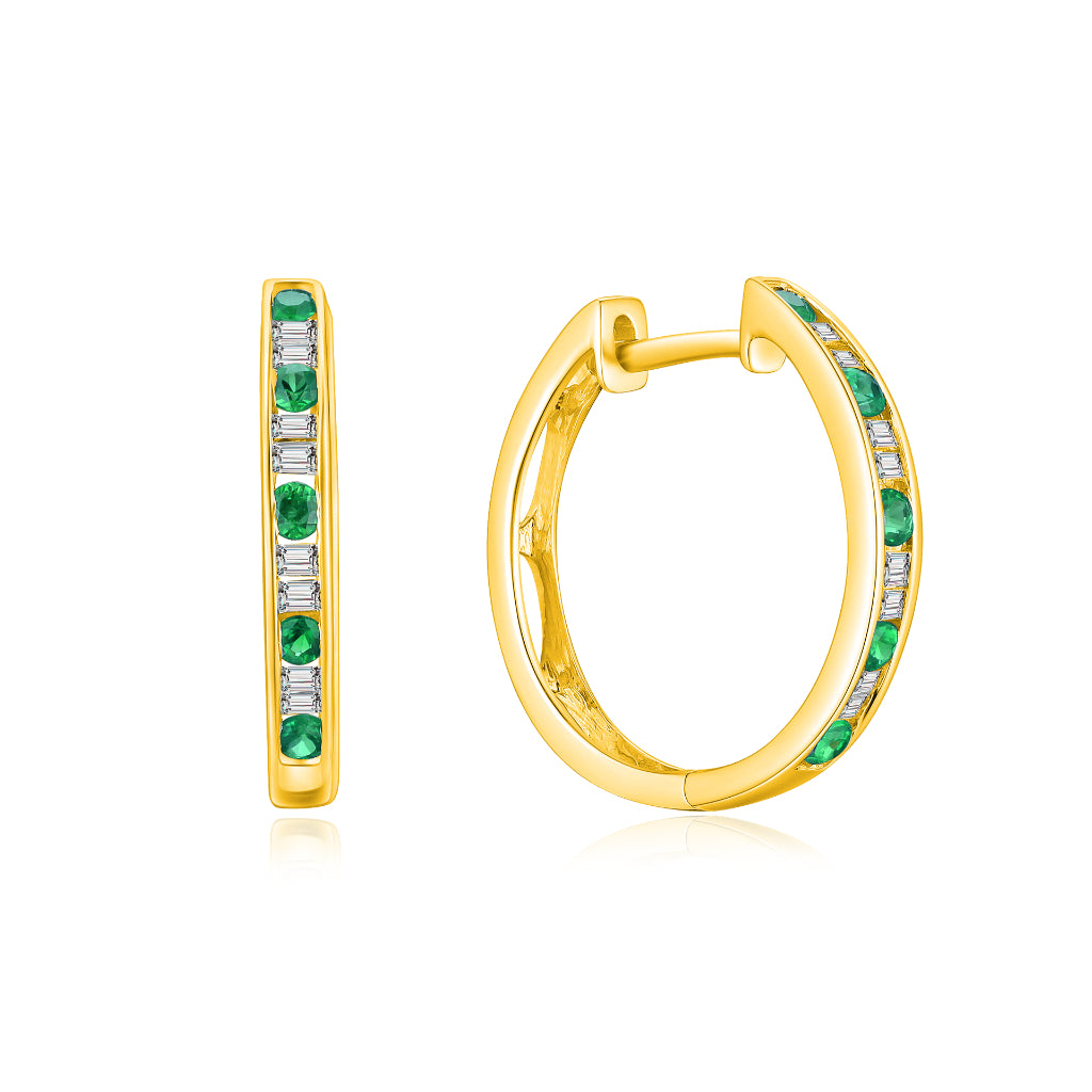 TAKA Jewellery Spectra Sapphire / Ruby / Emerald Diamond Earrings 9K