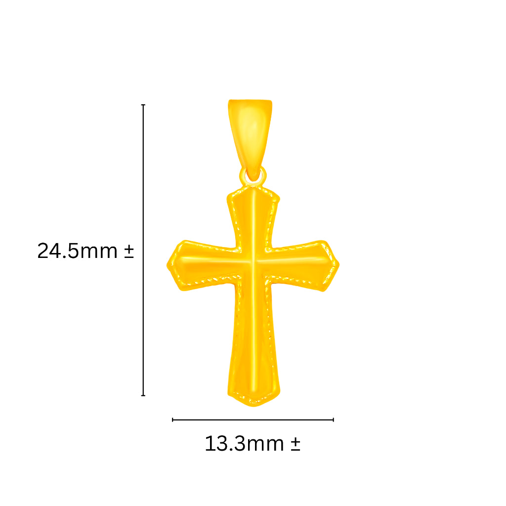 TAKA Jewellery 916 Gold Cross Pendant