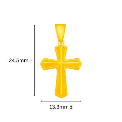 TAKA Jewellery 916 Gold Cross Pendant