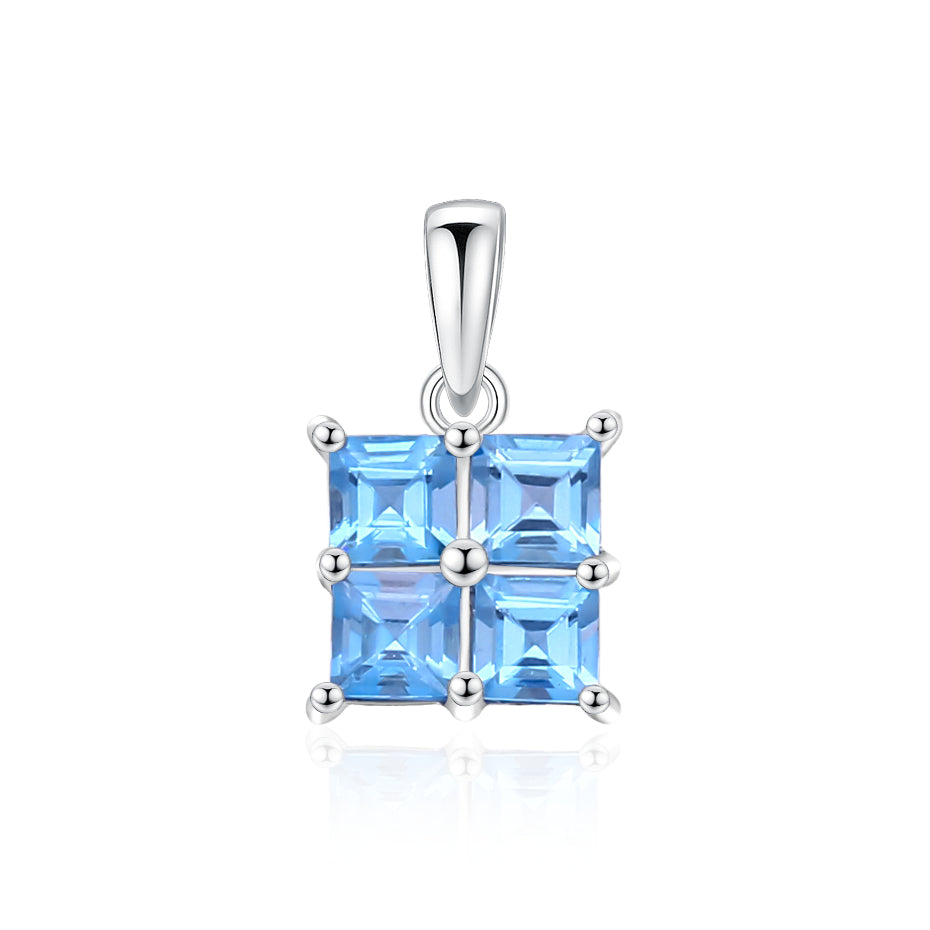 TAKA Jewellery Spectra Swiss Blue Topaz Pendant 9K