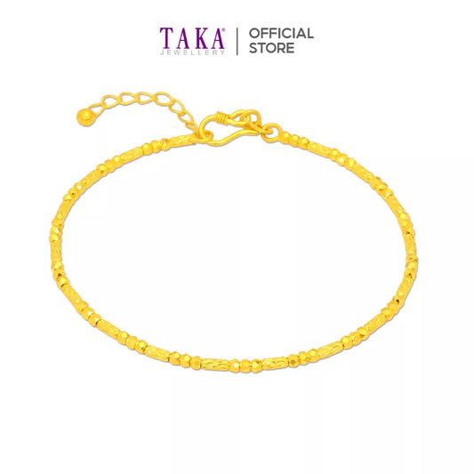 TAKA Jewellery 999 Gold 5G Bangle Bling Bling Beads