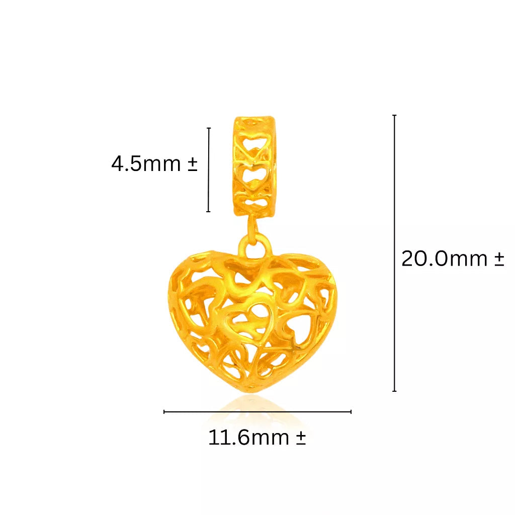 TAKA Jewellery 916 Gold Charm Heart