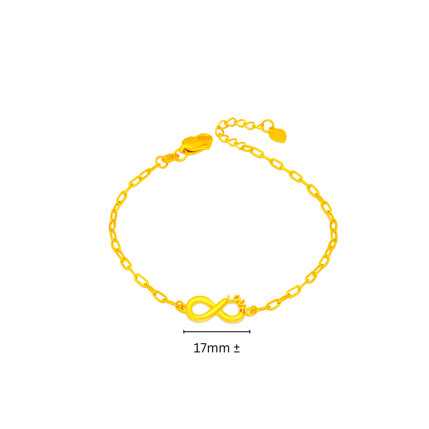 TAKA Jewellery 916 Gold Bracelet Infinity LOVE
