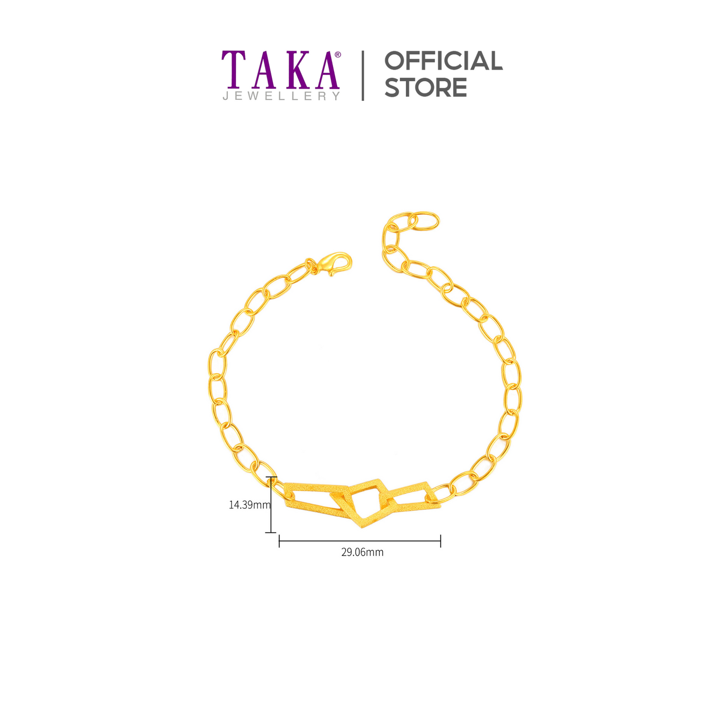 TAKA Jewellery 999 Pure Gold Matching Set - Necklace, Earrings and Bracelet