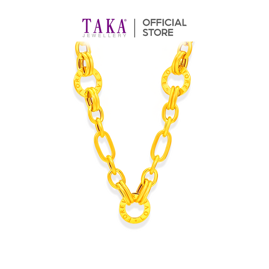 TAKA Jewellery 916 Gold Long Necklace