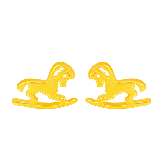 TAKA Jewellery 916 Gold Earrings Rocking Horse