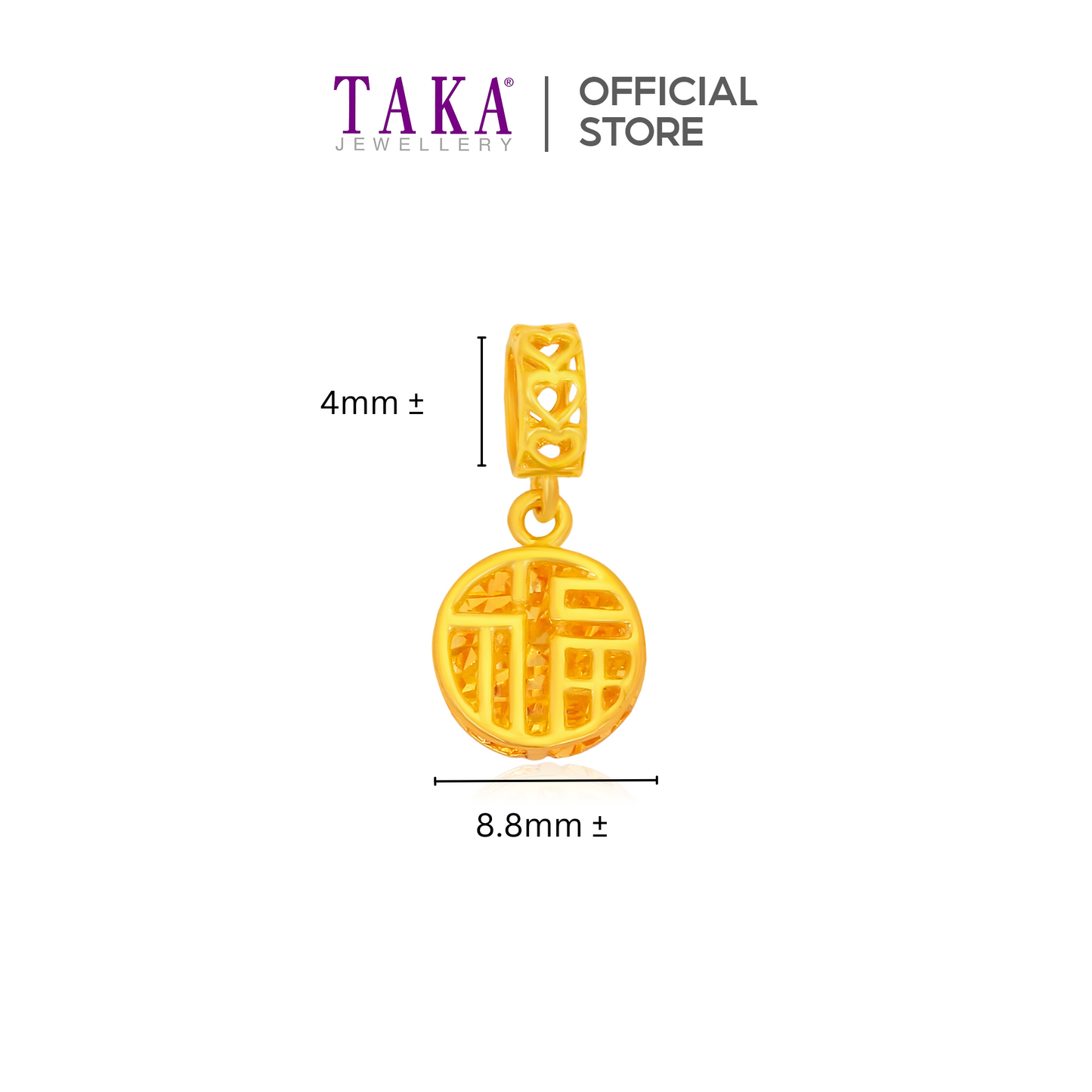 TAKA Jewellery 916 Gold Charm Blessing