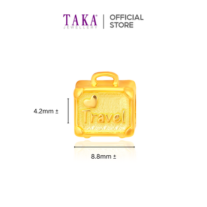 TAKA Jewellery 916 Gold Charm Suitcase