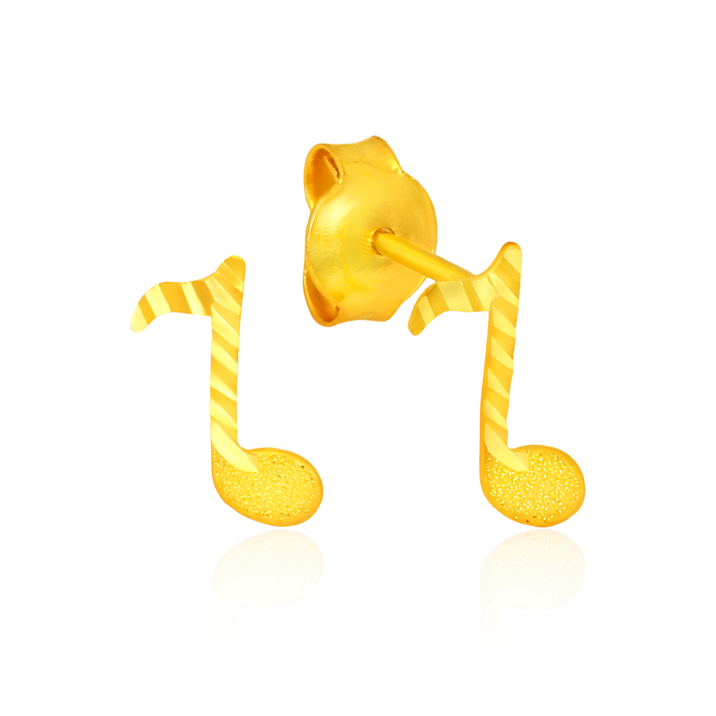 TAKA Jewellery 916 Gold Musical Note Earrings
