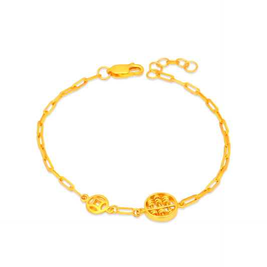 TAKA Jewellery 916 Gold Bracelet Abacus