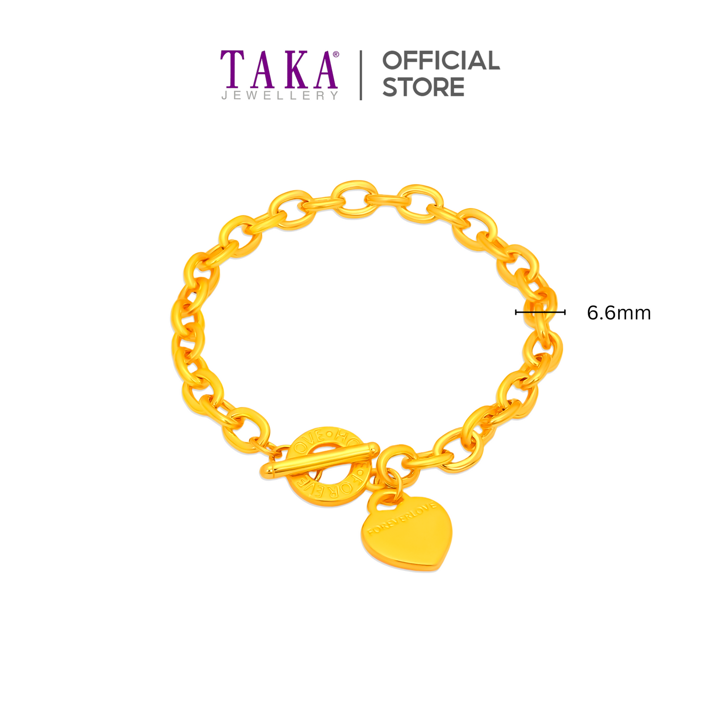 TAKA Jewellery 999 Pure Gold Links Bracelet