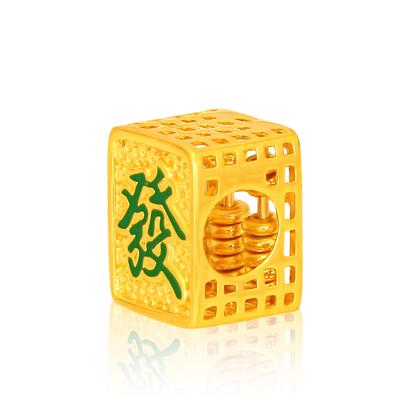 TAKA Jewellery 916 Gold Charm Mahjong Tiles with Abacus
