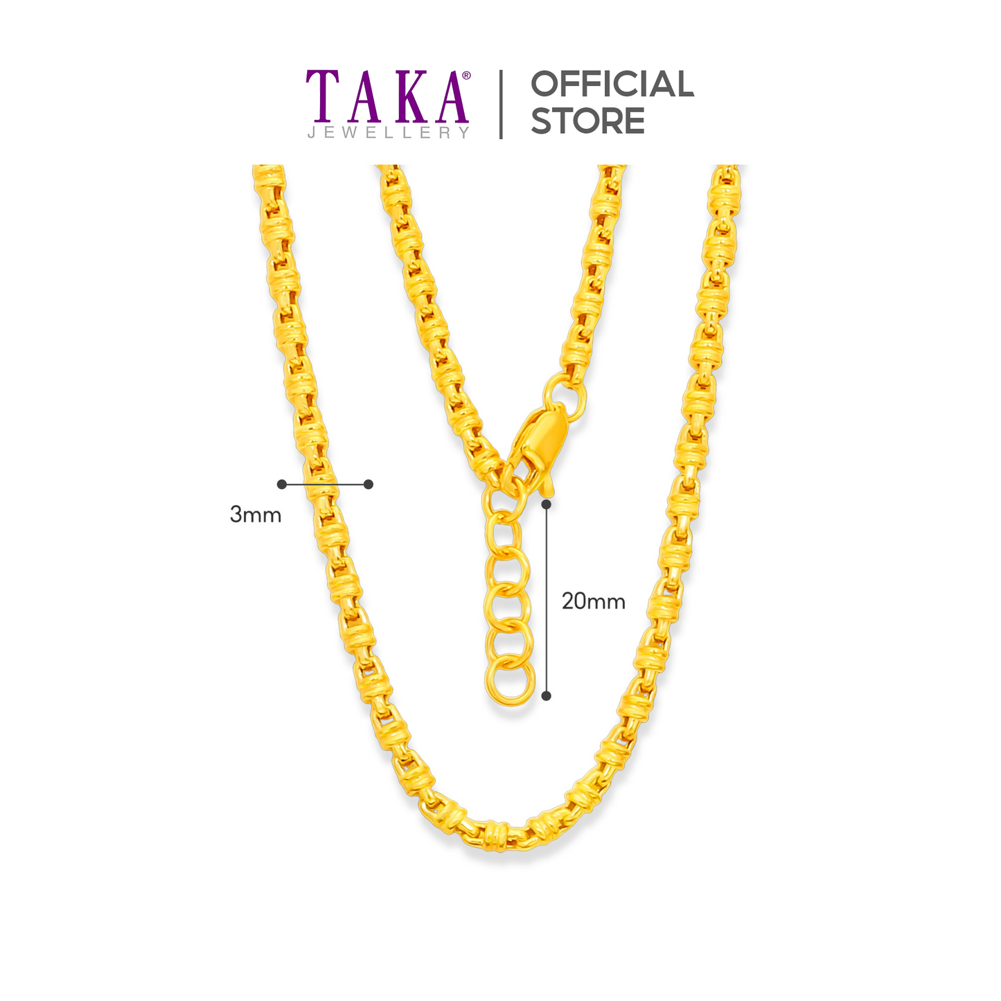 TAKA Jewellery 916 Gold Chain