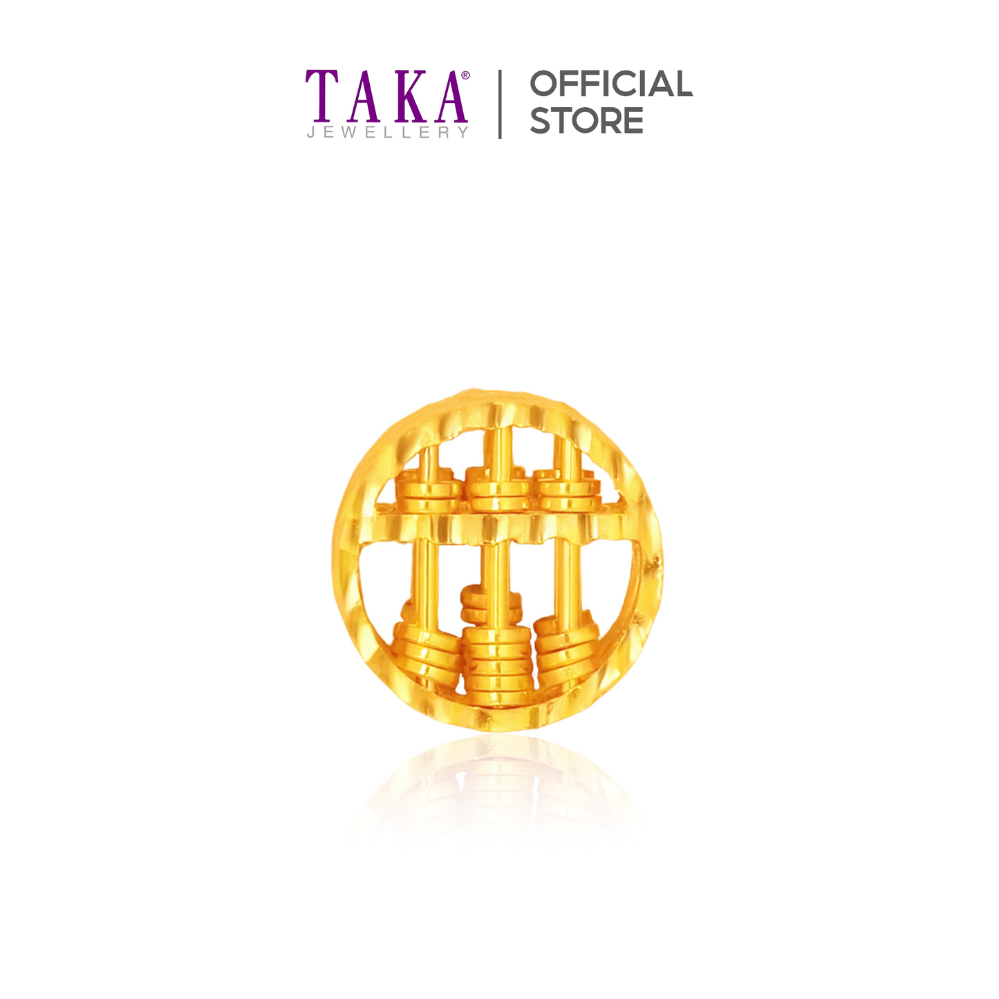 TAKA Jewellery 916 Gold Charm Abacus