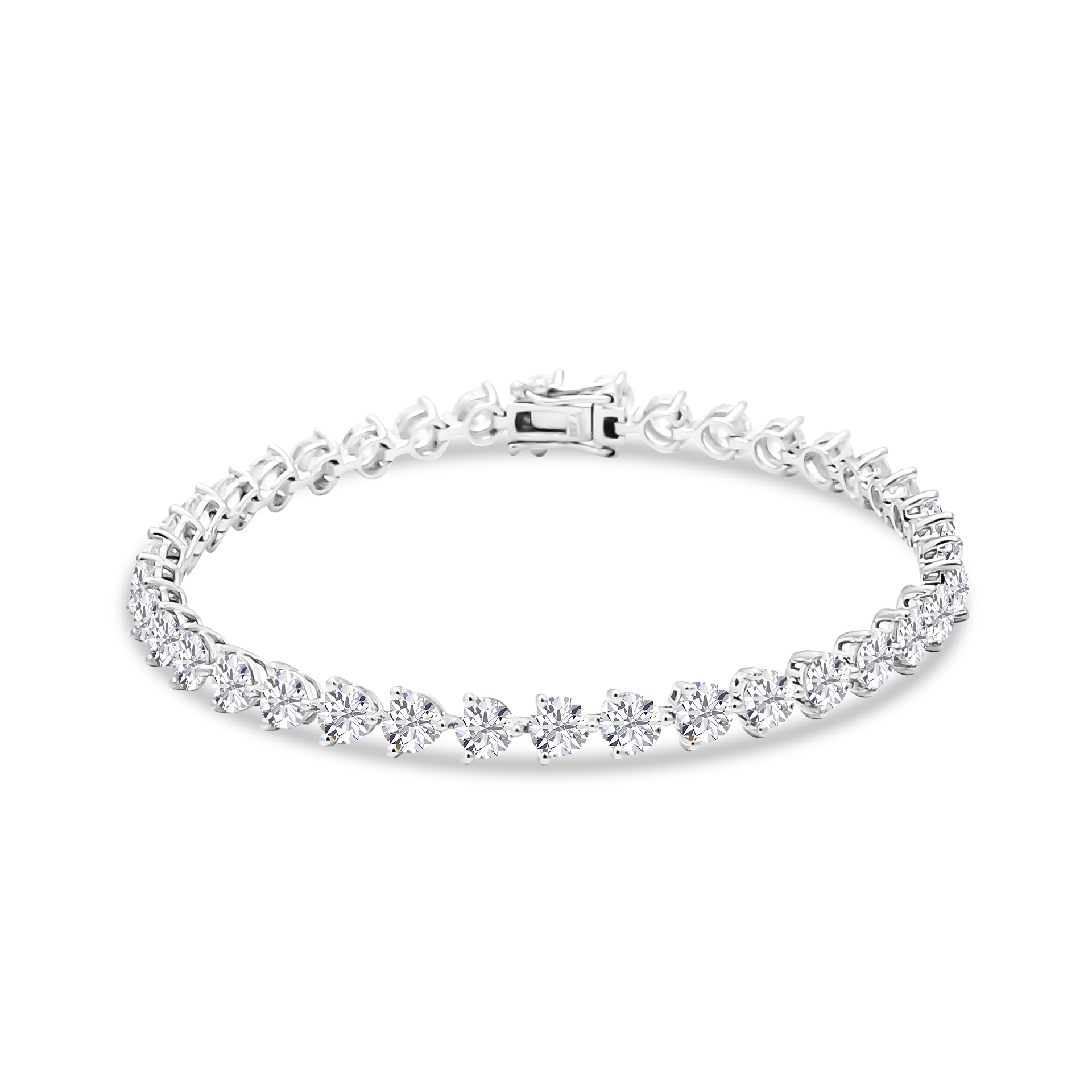 Buy 11.74ctw Natural Diamond Tennis Bracelet White Gold D-E-F Color SI1 SI2  watch Video LDG Online in India - Etsy