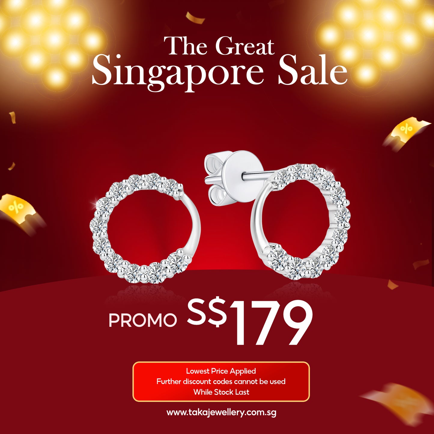 [PROMO] TAKA Jewellery 10K Gold Lab Grown Diamond Circle Stud Earrings