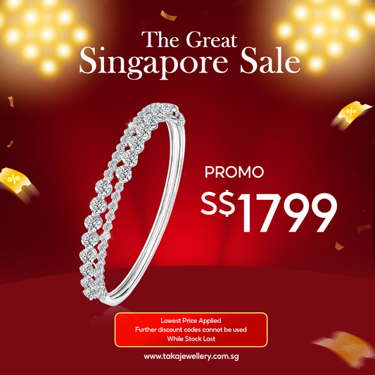 [PROMO] TAKA Jewellery 10K Gold Lab Grown Diamond Double-Row Bangle