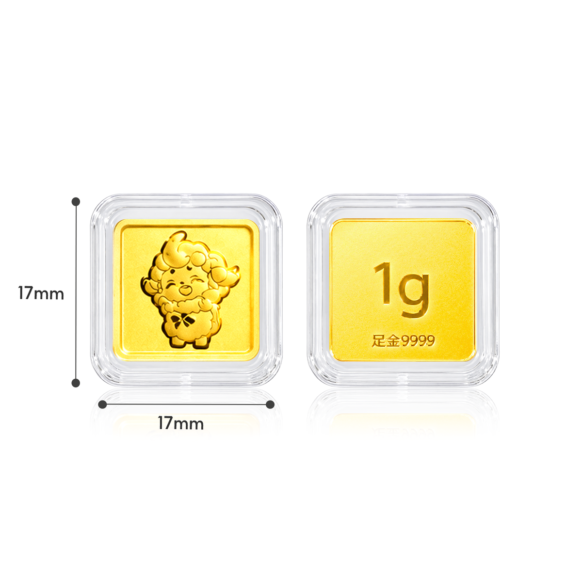 TAKA Jewellery 999 Pure Gold Chinese Zodiac Collection Display Pieces - Square