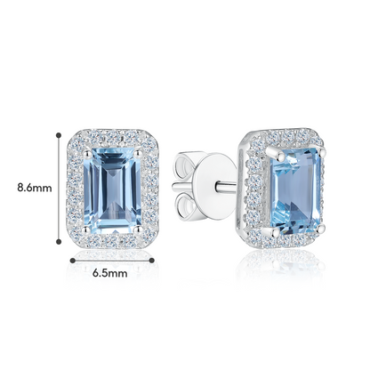 TAKA Jewellery Spectra Aquamarine Diamond Earrings 18K Gold