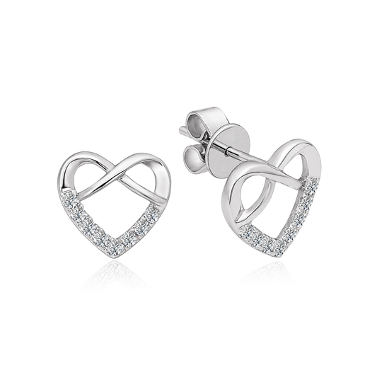 [PROMO] TAKA Jewellery Lab Grown Diamond Heart Earrings 10K Gold