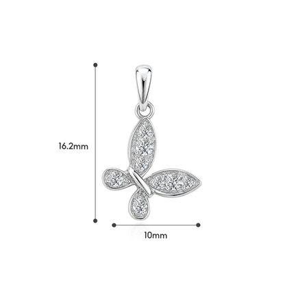 TAKA Jewellery Lab Grown Diamond Butterfly Brilliance Pendant 10K Gold