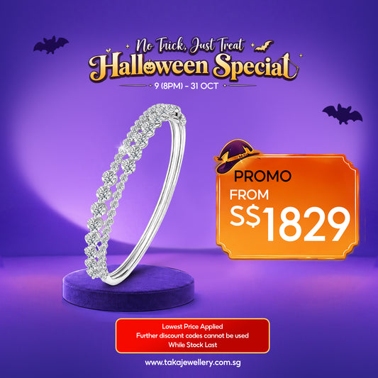 [PROMO] TAKA Jewellery 10K Gold Lab Grown Diamond Double-Row Bangle