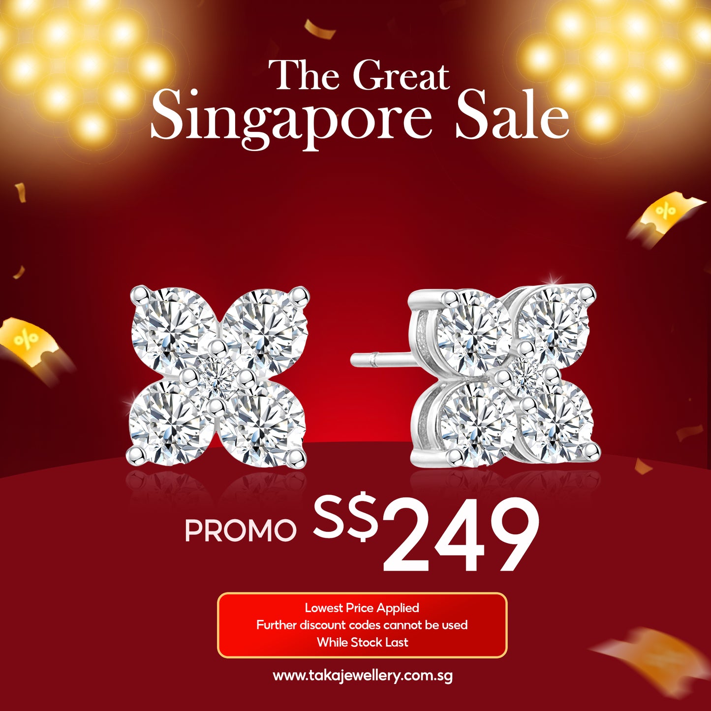 [PROMO] TAKA Jewellery Lab Grown Diamond Earrings 10K Gold