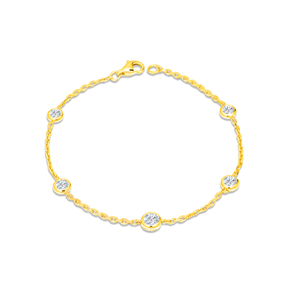 TAKA Jewellery Lab Grown Diamond Bracelet 10K Gold