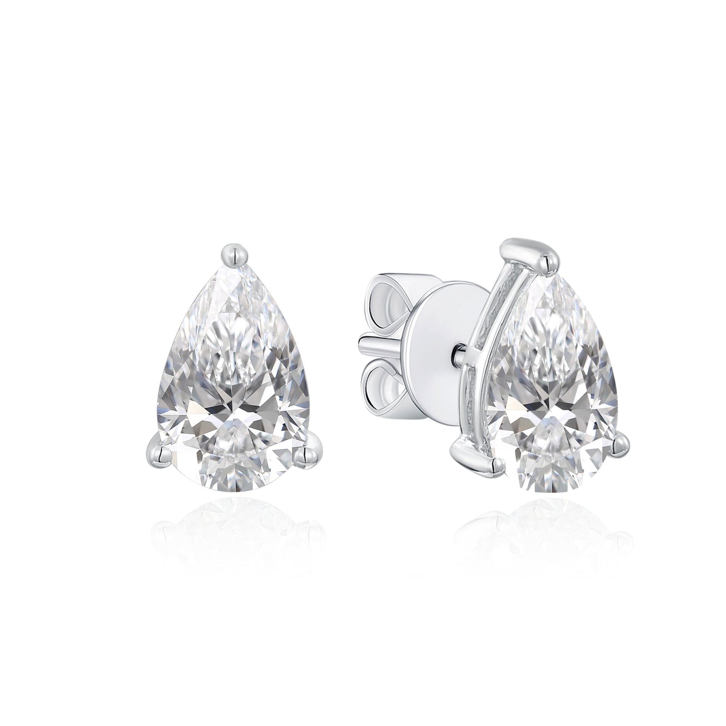 TAKA Jewellery Pear Shaped Lab Grown Diamond Earrings 10K