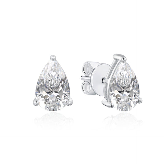 TAKA Jewellery Pear Shaped Lab Grown Diamond Earrings 10K