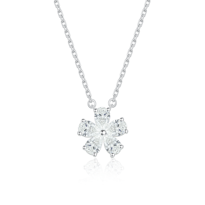 TAKA Jewellery Lab Grown Diamond Flower Necklace 10K Gold