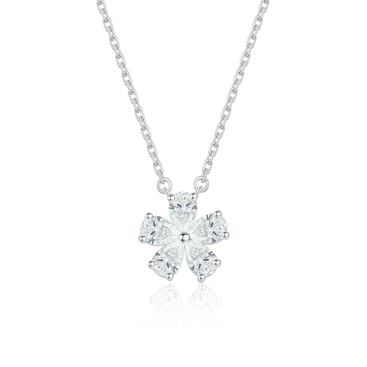 TAKA Jewellery Lab Grown Diamond Flower Necklace 10K Gold