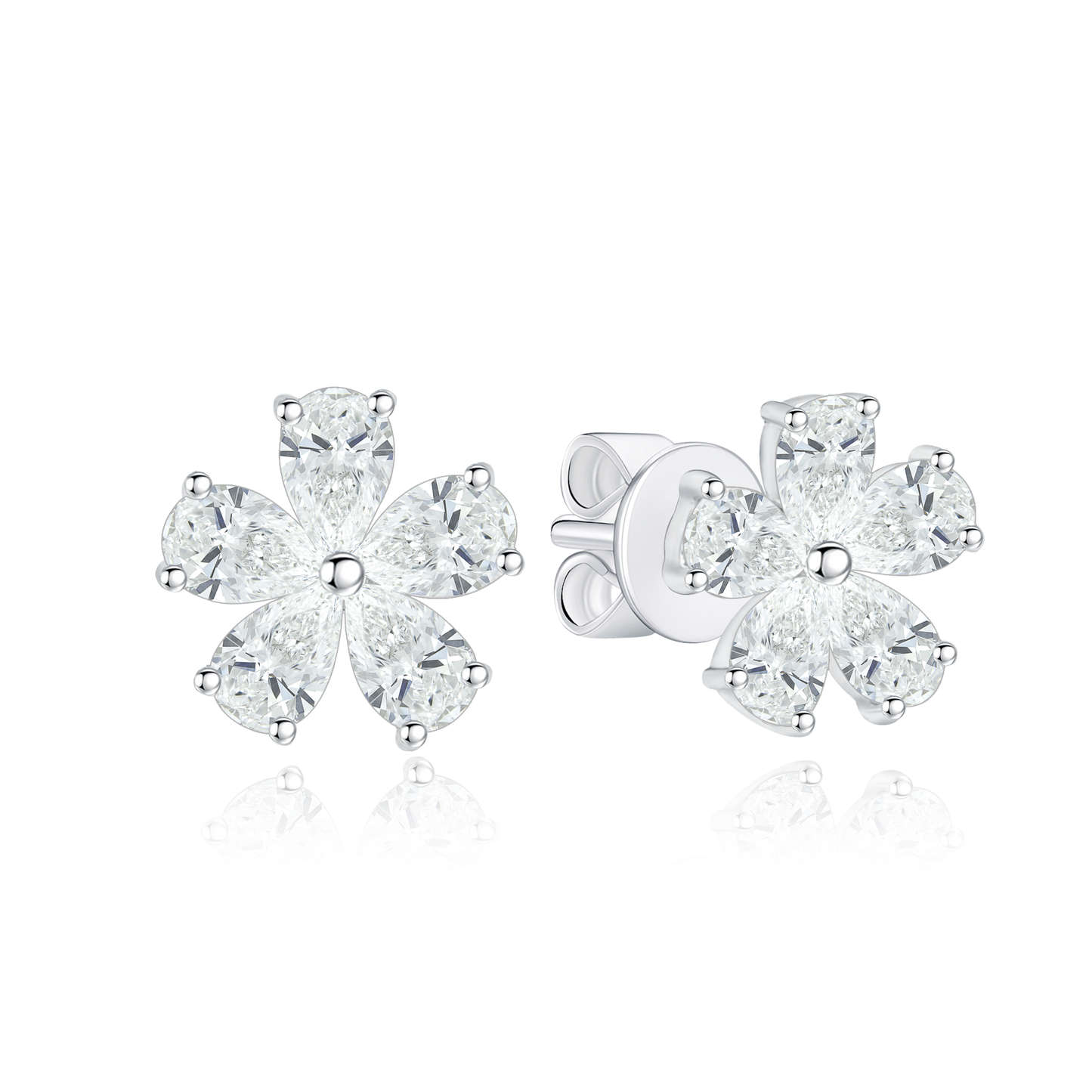 TAKA Jewellery Lab-Grown Diamond Flower Earring 10K Gold