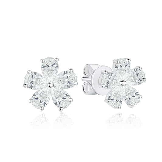 TAKA Jewellery Lab-Grown Diamond Flower Earring 10K Gold