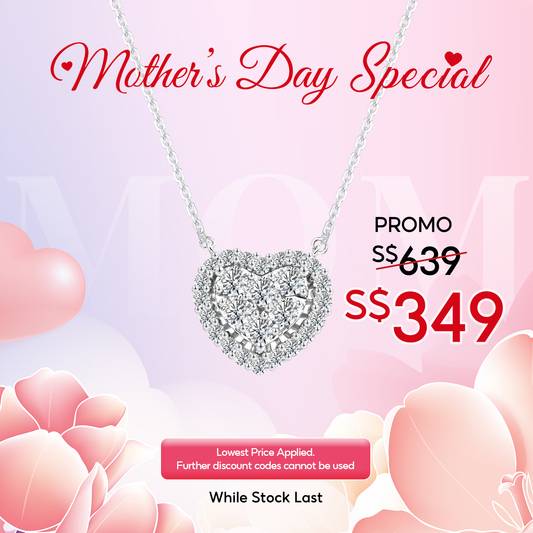 [Mother's Day] TAKA Jewellery 10K Lab Grown Love You Always Diamond Necklace