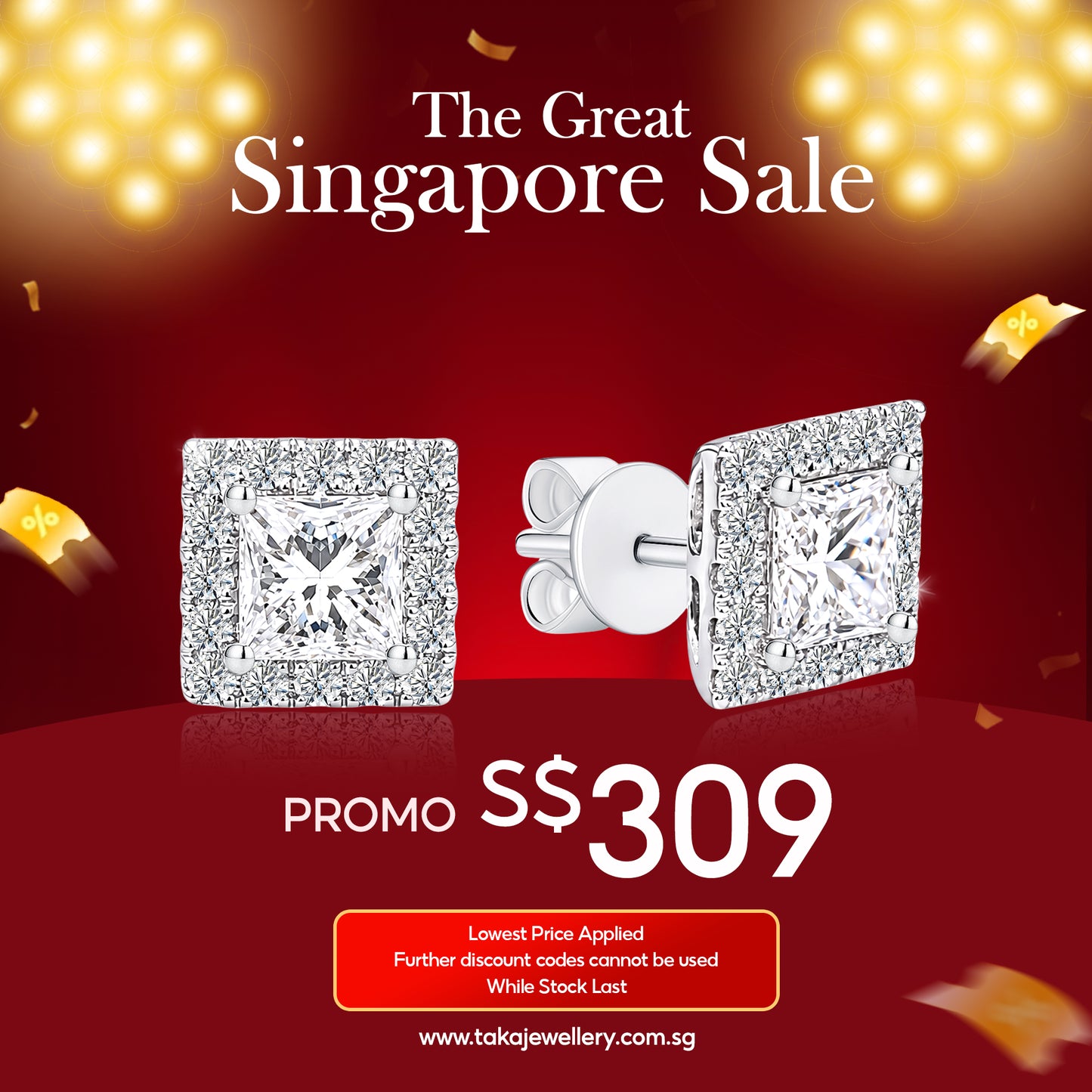 [PROMO] TAKA Jewellery Lab Grown Diamond Earrings 10K Gold