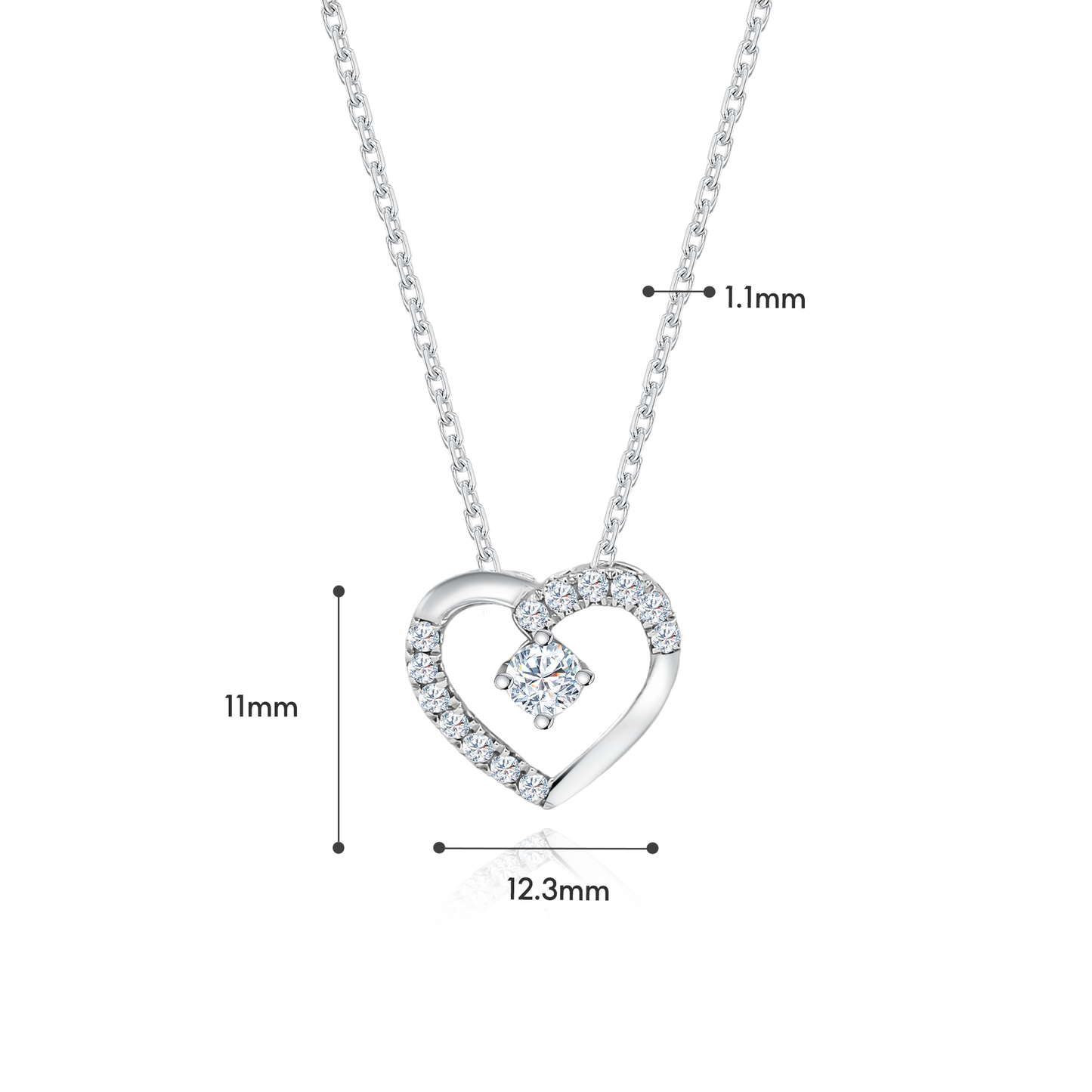 [PROMO] TAKA Jewellery 10K Gold Lab Grown Diamond Forever Yours Heart Necklace