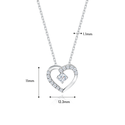[PROMO] TAKA Jewellery 10K Gold Lab Grown Diamond Forever Yours Heart Necklace