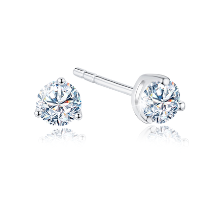 TAKA Jewellery Round Brilliant Lab Grown Diamond Earrings 10K Gold