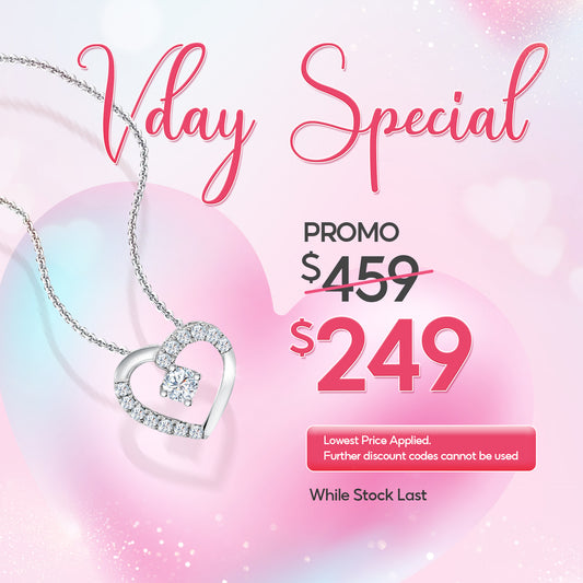 [PROMO] TAKA Jewellery 10K Gold Lab Grown Diamond Forever Yours Heart Necklace