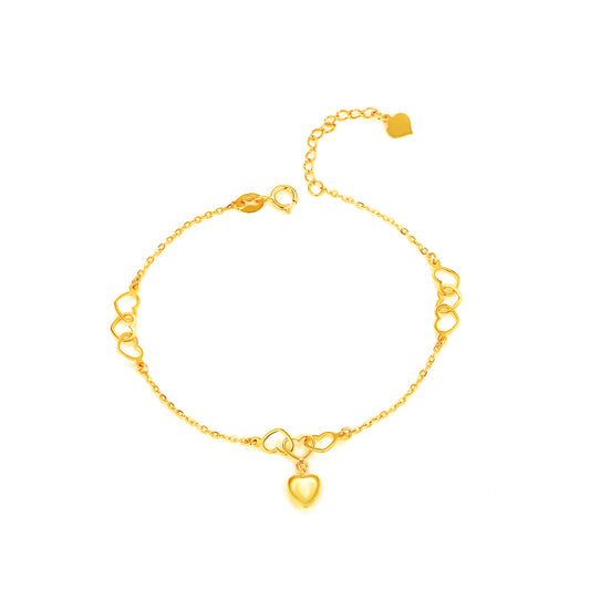 TAKA Jewellery Dolce 18K Gold Bracelet Hearts
