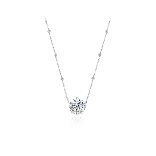 TAKA Jewellery IGI Certified 18K Gold Classic Round Brilliant Lab Grown Diamond Necklace